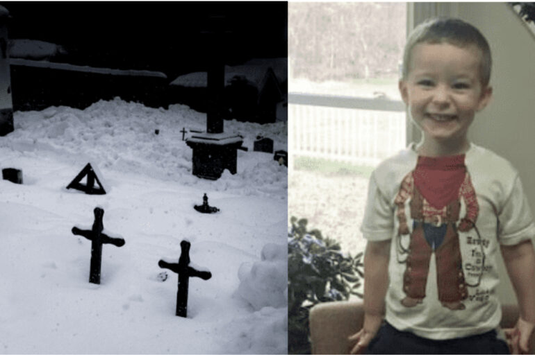Mother abandons 3-yo son in freezing graveyard before Christmas, community sends piles of presents to cheer him up