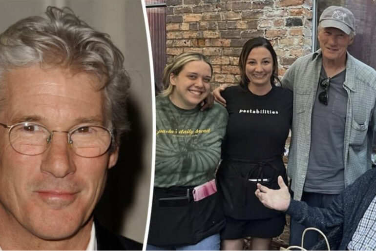 Richard Gere celebrates his dad’s 100th birthday at a local restaurant