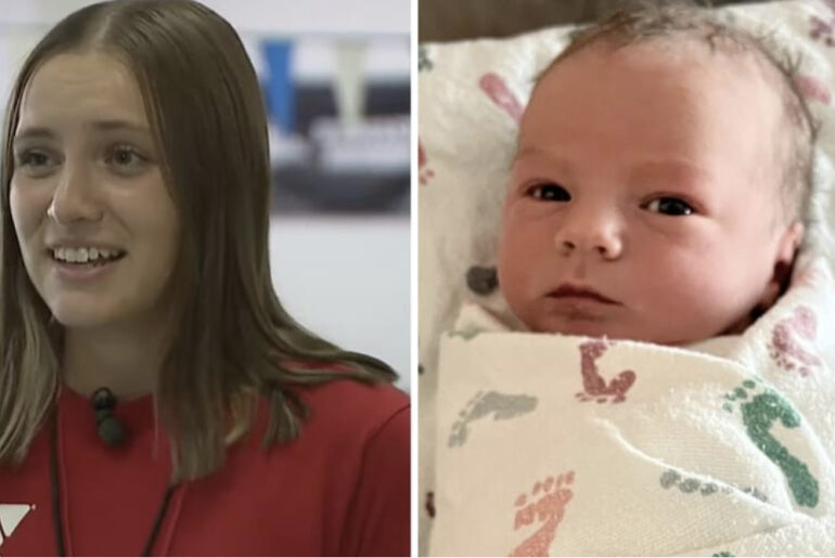 Mom goes into labor at her local pool, teenage lifeguard jumps in and delivers the baby