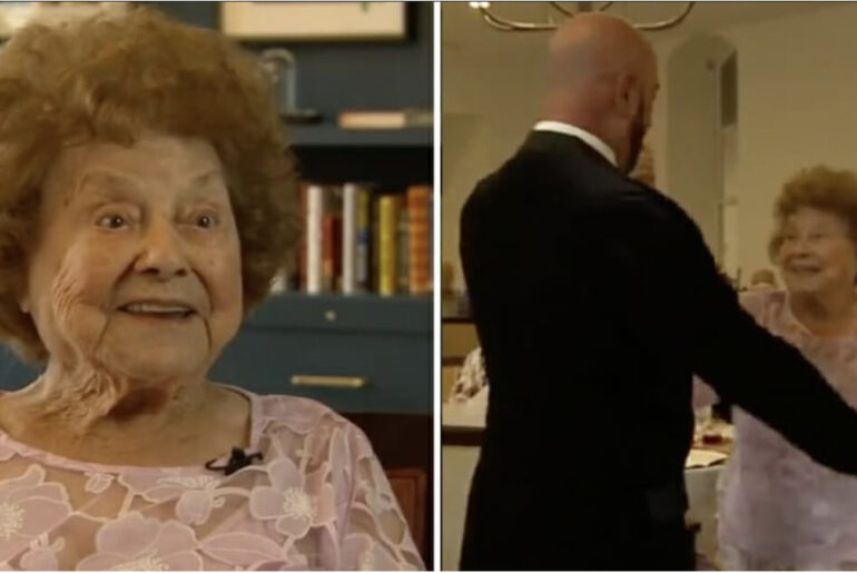 Woman born in 1919 celebrates 103rd birthday, by spinning on the floor at ballroom dancing bash
