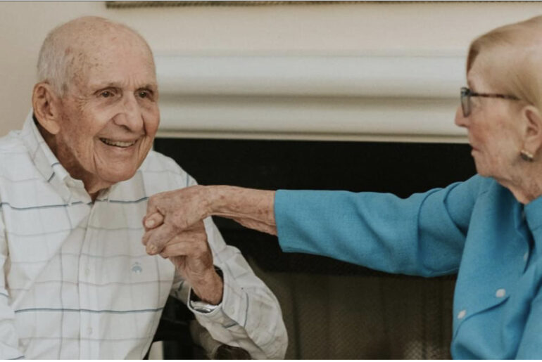 Couple who met when they were 12 and 15 have been married for 75 years