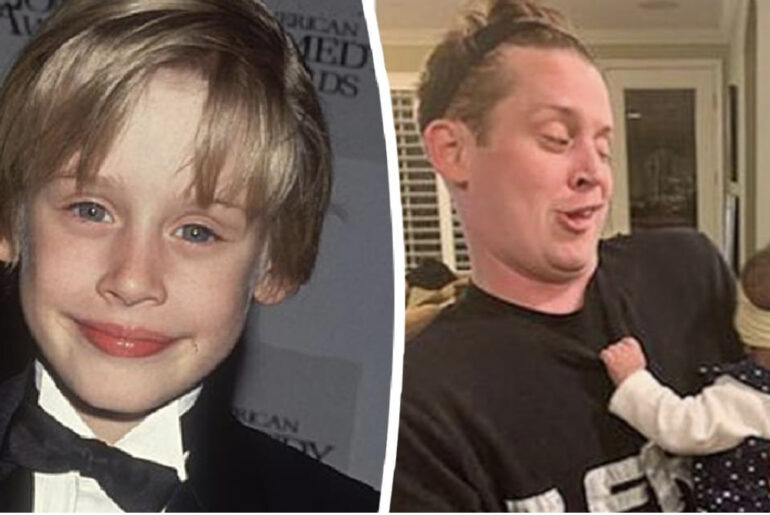 ‘Home Alone’ star Macaulay Culkin is a doting dad to son he shares with fiancée Brenda Song
