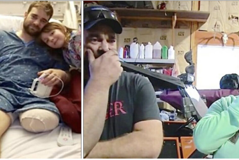 Dad struggling to provide for wife and 2 adopted kids is handed $50,000 by Secret Santa