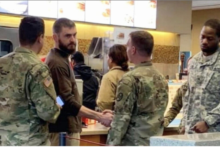Man buys Chick-fil-A for two soldiers. When 9 more show up, he immediately pays for theirs too