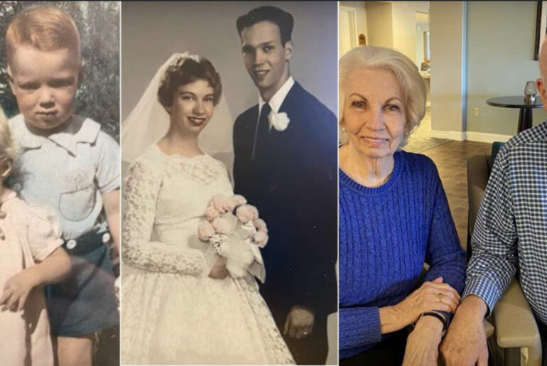 Couple that met as toddlers & have known each other for 82 years now celebrate their 64th year of marriage