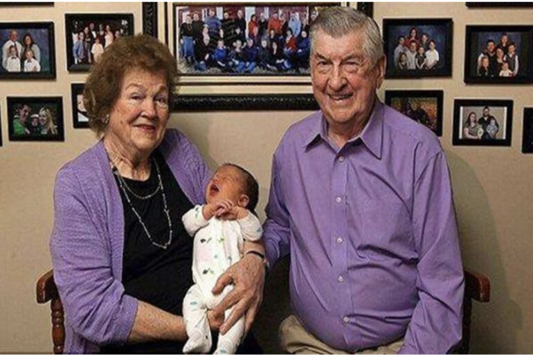 Couple married for over 6 decades celebrates the birth of their 100th grandchild