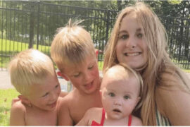 Brave mom suffers severe burns after running back and forth into burning home to save her kids