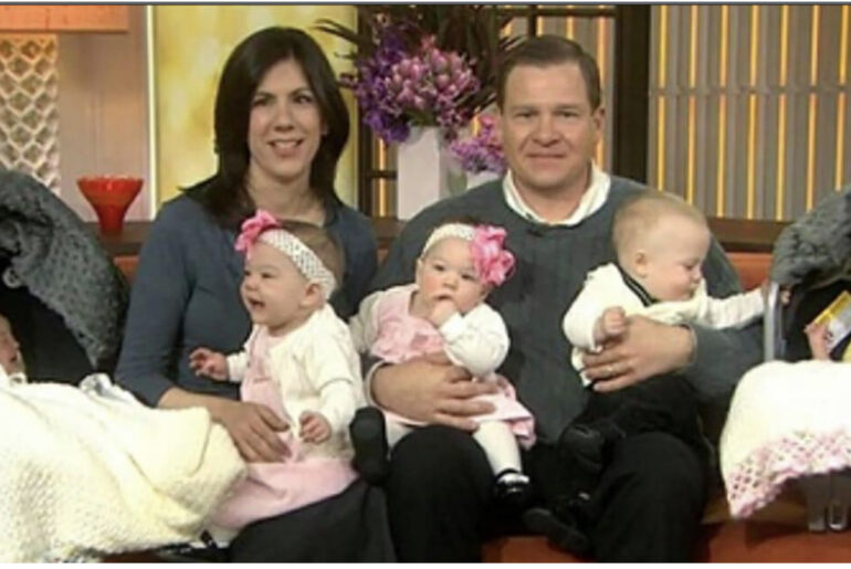 From zero to five: Childless and struggling couple welcomes triplets and twins – in less than a year