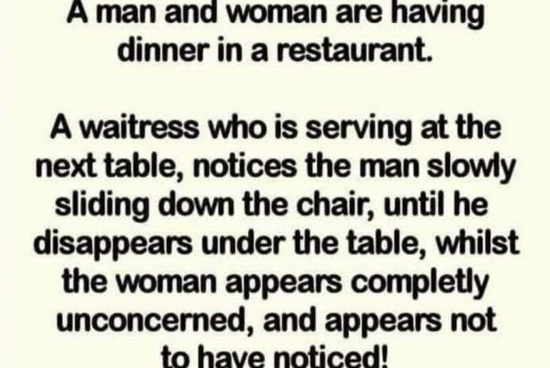 A man and a woman were having dinner