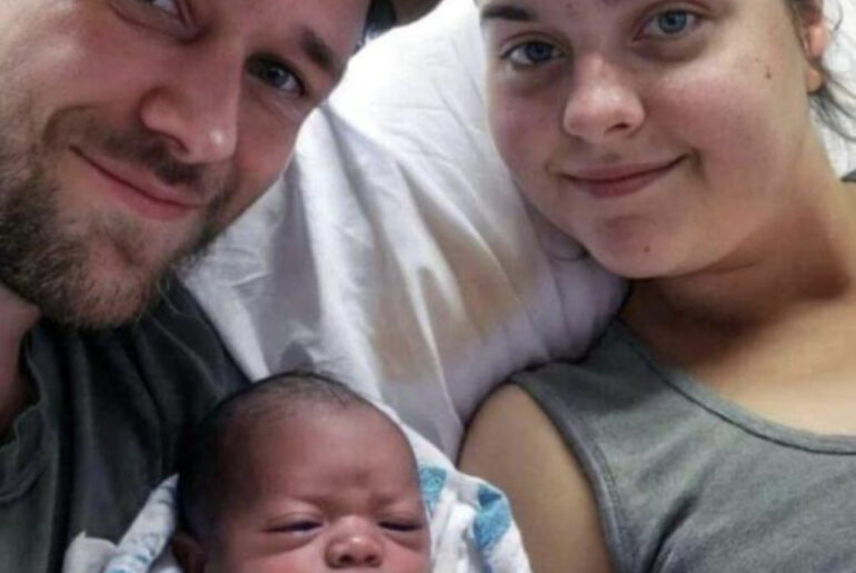 A white mother is creating a buzz on the internet after giving birth to a Black child, even though her spouse is also white.