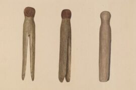 Online users look for answers on old wooden objects that fed clothing to the wind